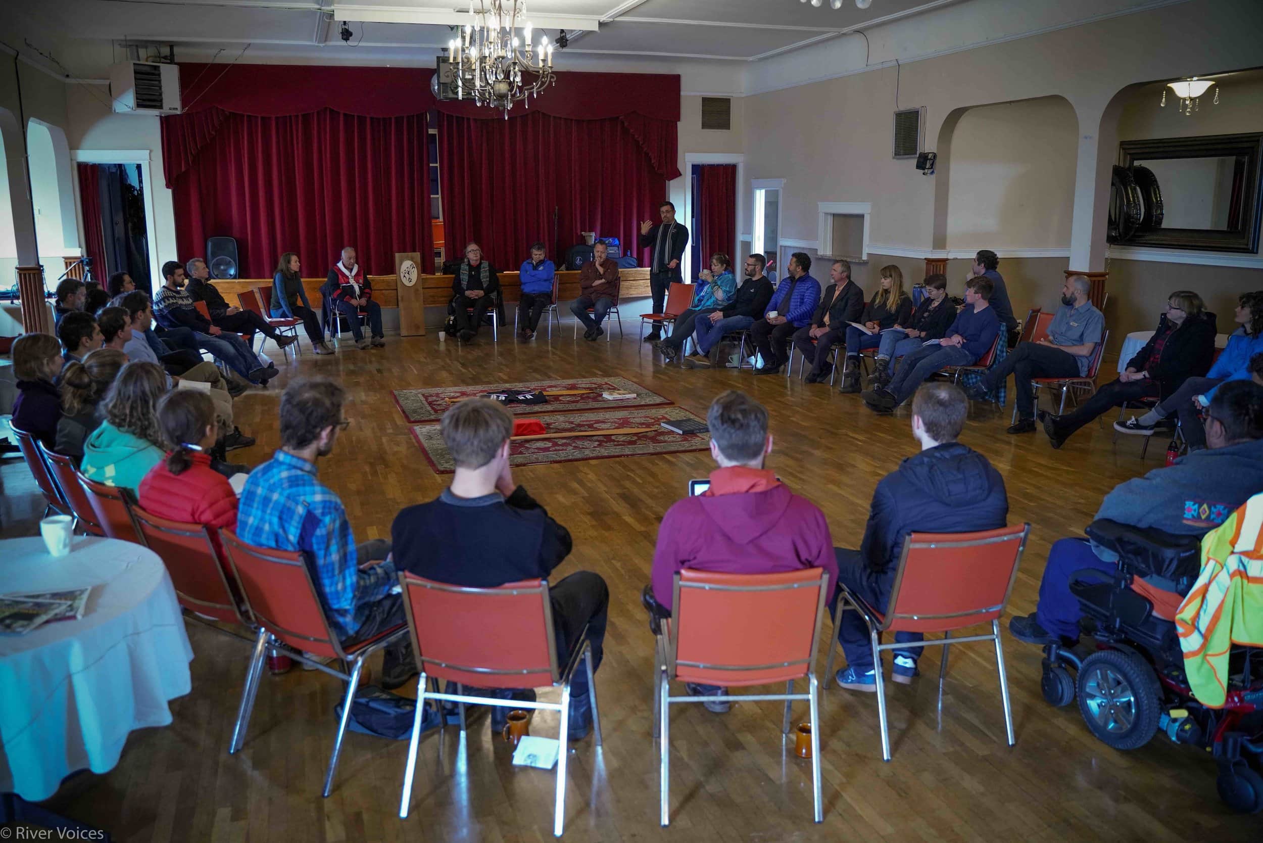Eli Enns leading a workshop on Indigenous Protected and Conserved Areas in Victoria, BC, Canada (2019)